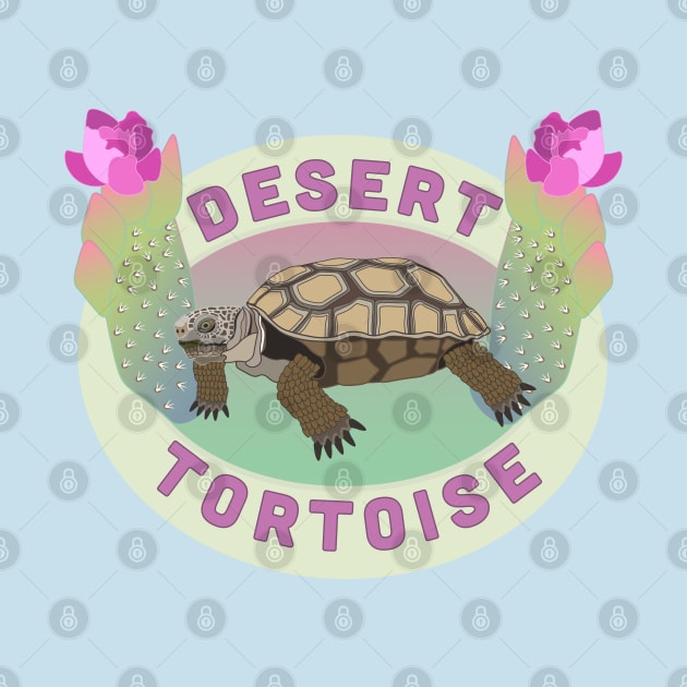 Desert Tortoise and Beavertail Cactus by Spatium Natura