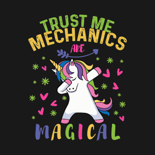 Cute Dabbing Unicorn Mechanic Gift T-Shirt