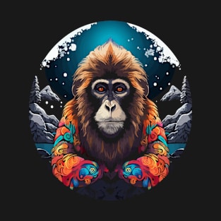 Snow Monkey Earth Day T-Shirt