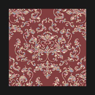 Damask Variations: Tea Shoppe Carpet on 823E3F T-Shirt