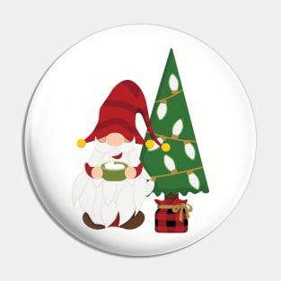 Christmas Gnome with Hot Chocolate Pin