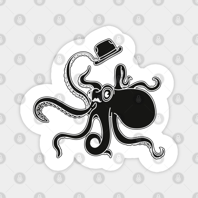 Black Octopus Magnet by Vector-Market