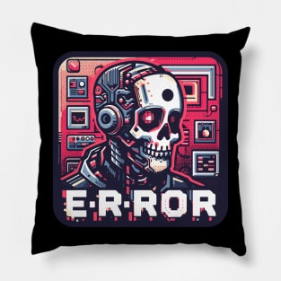 Cyber Retro Gaming Error Pillow