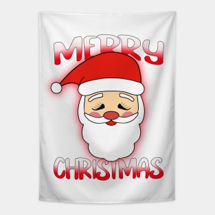 MERRY Christmas Funny Santa Clause Red Tapestry