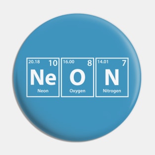 Neon (Ne-O-N) Periodic Elements Spelling Pin