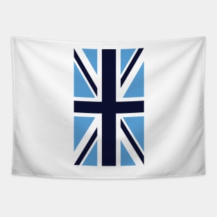 Manchester Sky & Navy Union Jack Flag Tapestry