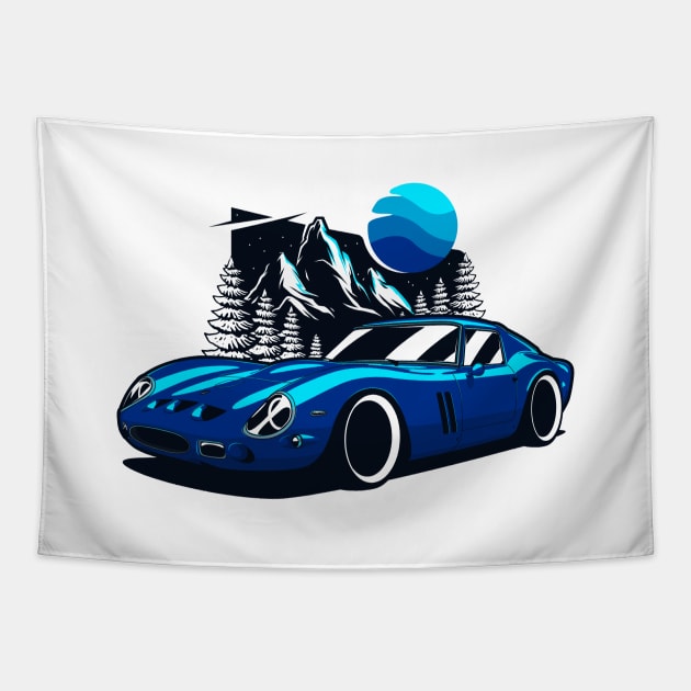 Blue 250 GTO Tapestry by KaroCars