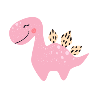 Pink Baby Grirl Dinosaur T-Shirt