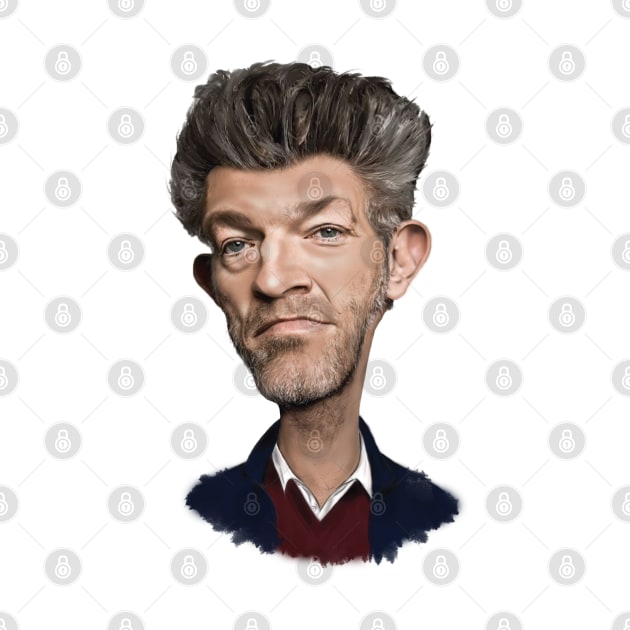 Caricature of Vincent Cassel by Ovibos