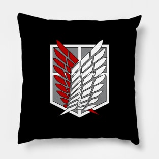 attack on titan anime background logo Pillow