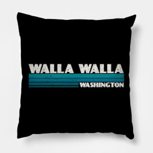 walla walla Washington Retro Pillow