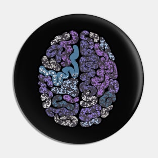 Neurodiverse AF flower Brain Pin