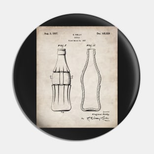 Soda Bottle Patent - Cook Chef Kitchen Decor Art - Antique Pin