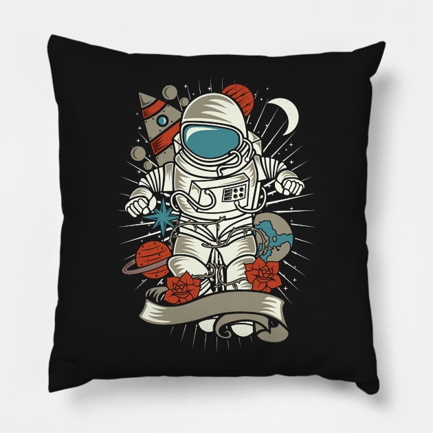 Retro Vintage Distressed Design Pillow by JakeRhodes