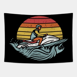 Fun Jet Ski Gift for Water Sport Lover: Life's Wave Ride It on a Jet ski Tapestry