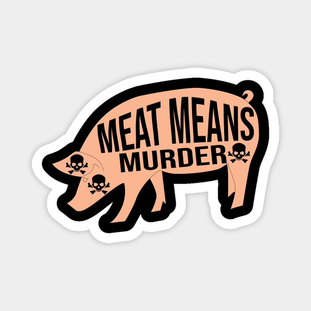 Meat means murder Magnet by cypryanus