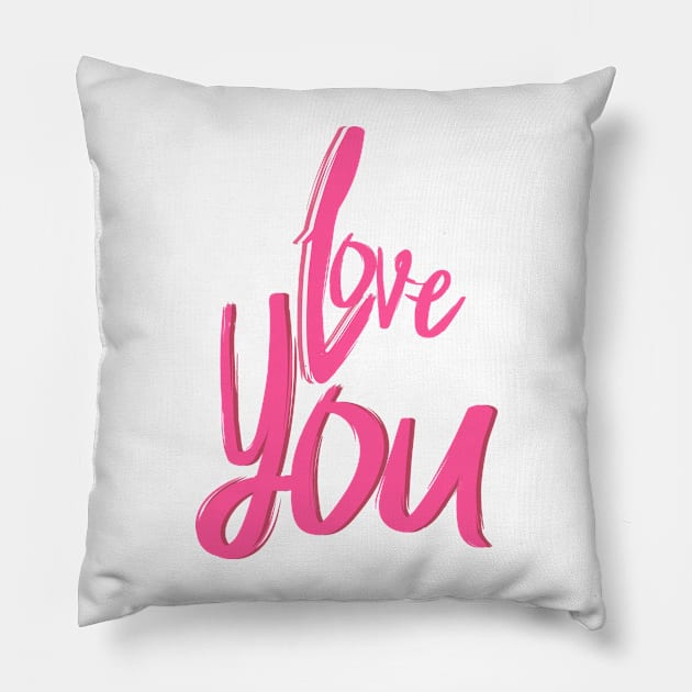 Valentine&#39;s Day Love You Pillow by justrachna