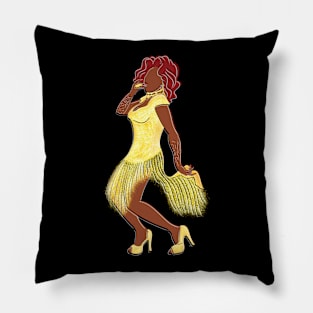 Chi Chi DeVayne (Black Background) Pillow