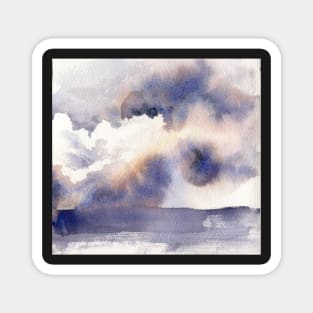 Abstract Watercolor Sky Magnet