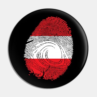 Flag of Austria in fingerprint Pin