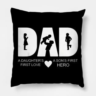 Dad Daughter And Son Quote Old Dad Or New Dad Pillow