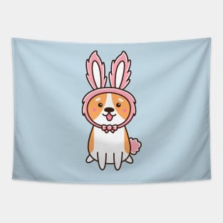 Corgi Cute Bunny Tapestry