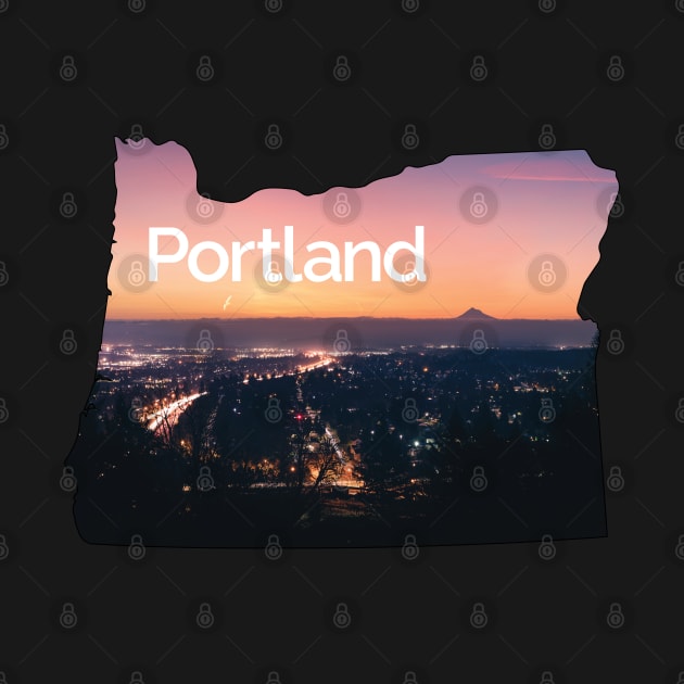 Portland Oregon Destination Landscape Sticker - Rocky Butte by LaLunaWinters