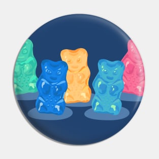 Pastel Gummy Bears Gang Pin