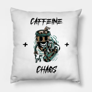 Caffeine and Chaos Coffee Pillow