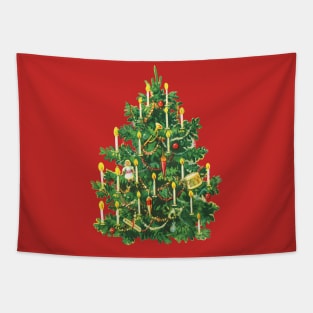 Vintage Christmas Tree Tapestry