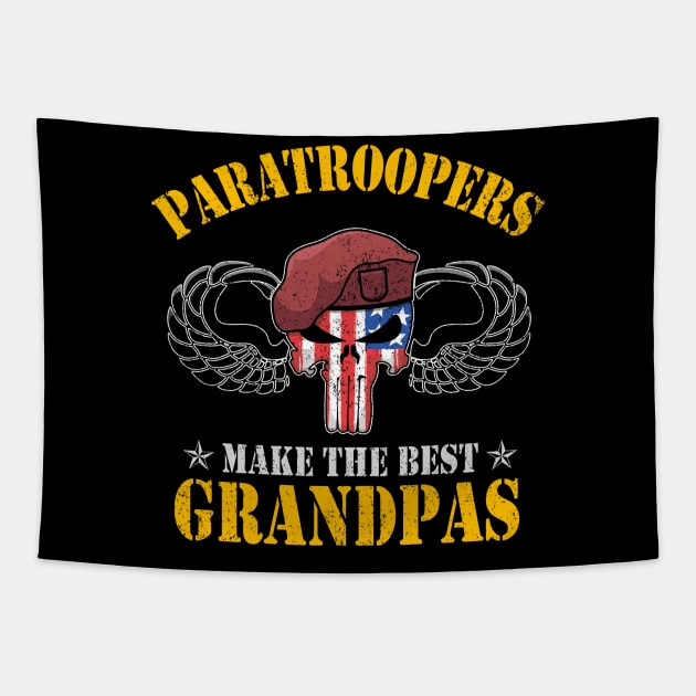 Airborne Paratroopers Make The Best Grandpas Veterans Day Tapestry by floridadori