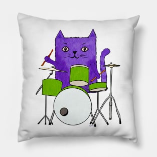 Drummer Kitty Pillow
