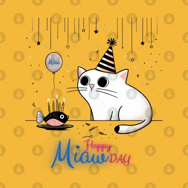 fish cat birthday - happy miaw day by YuYu