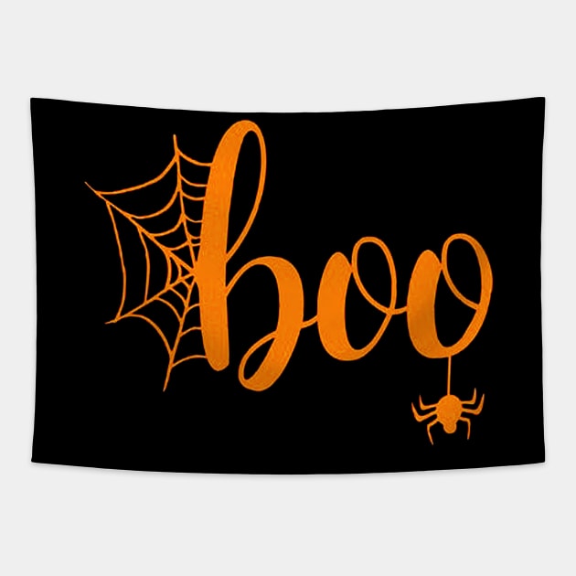 Halloween Boo Tapestry by drawflatart9