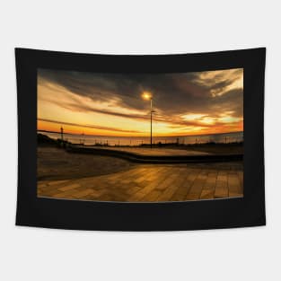 Whitley Bay Sunrise on the Prom Tapestry