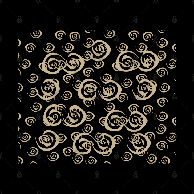 modern abstract geometric spirals pattern by omitay