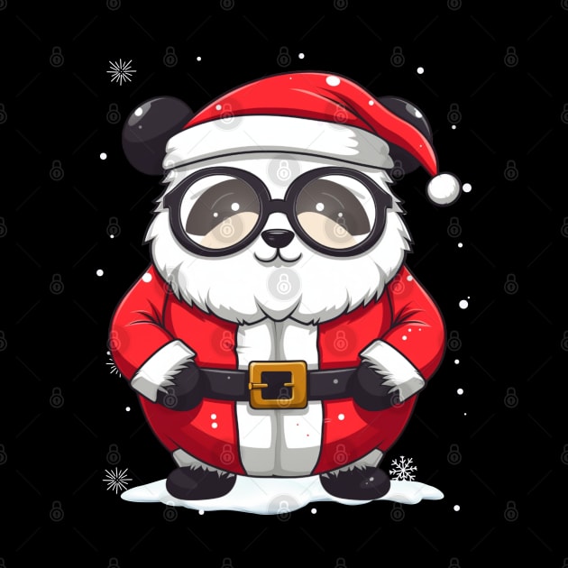 Panda Fat Xmas Funny Panda Cute Christmas Santa Claus Team by AE Desings Digital