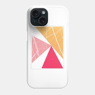 Abstract Pattern Triangles Yellow / Pink Phone Case