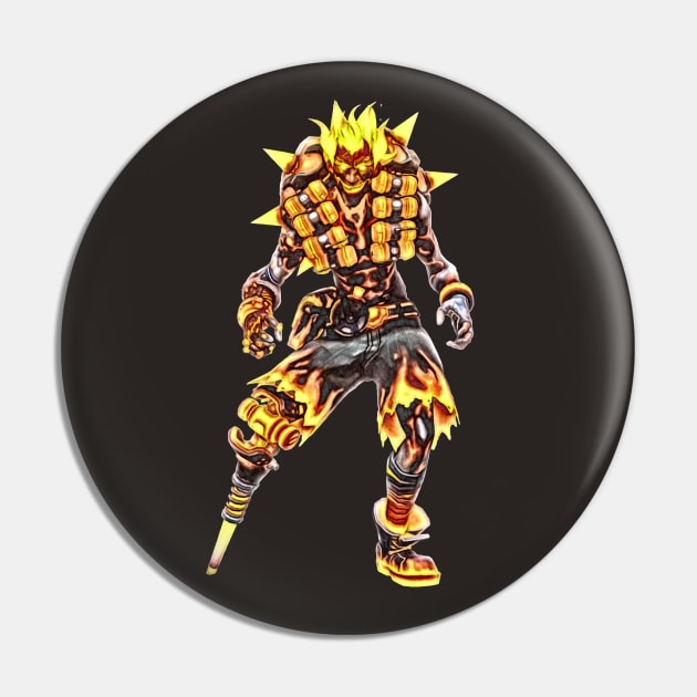 Overwatch Junkrat Inferno Halloween Skin Pin by Green_Shirts