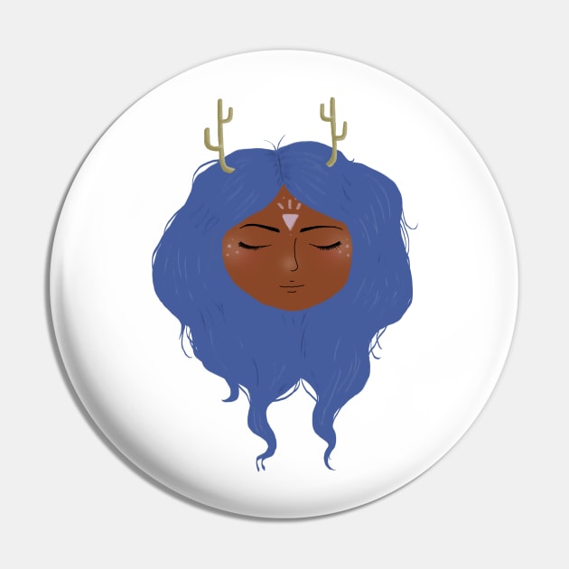 Deer Girl Illustration Pin by LittleInkings