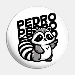 Pedro P Techno Dancing Raccoon Pin