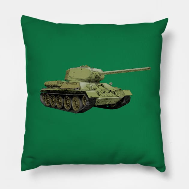 Tank T-34 Pillow by sibosssr