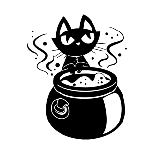 Witch Cat Brew Halloween T-Shirt