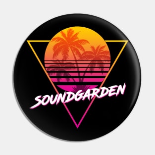 Soundgarden - Proud Name Retro 80s Sunset Aesthetic Design Pin