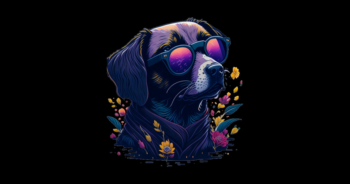 Dog with glasses Tshirt Dog With Glasses Sticker TeePublic