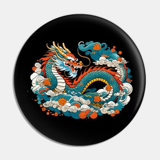 Chinese Dragon Art for Dragons lover gift Pin