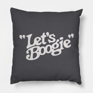 Let's Boogie (Off White on Asphalt) Pillow