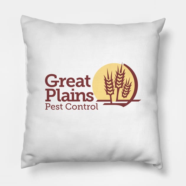 Great Plains - Full Color Logo 1 Sided TShirt Pillow by Great Plains Pest Control