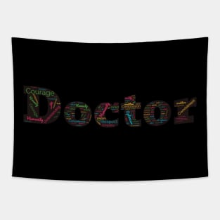 Doctor in Words Tapestry