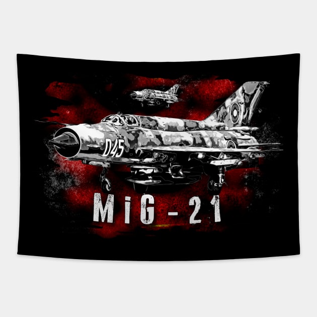 Mig-21 Tapestry by aeroloversclothing